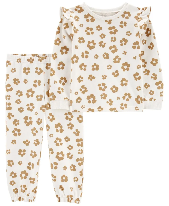 Carters Toddler Girls Long Sleeves Top Leopard Pant 2 Piece Set