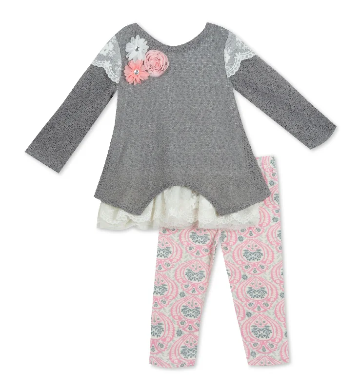 Rare Editions Baby Girls 2 Pc. Tunic Leggings Set