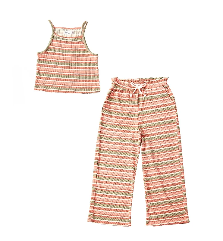 Big Girls Stripe Culottes Set 2 Piece