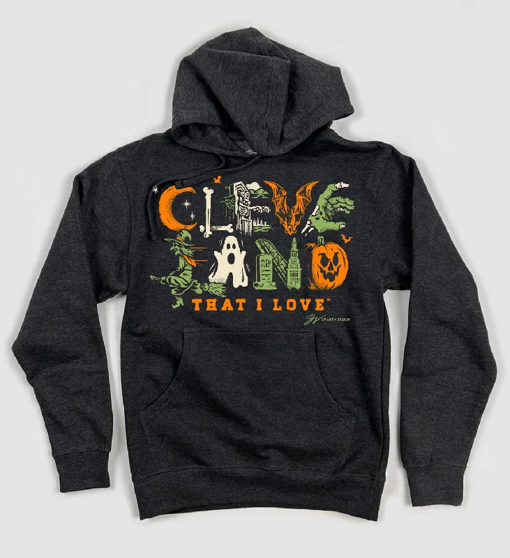 Cleveland Halloween Collage Hooded Sweatshirt