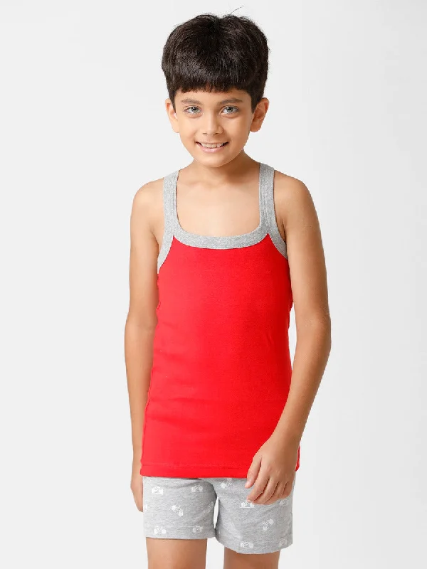 Boys Finest Absorbent Cotton Gym Vest 4002 (2 PCs Pack)