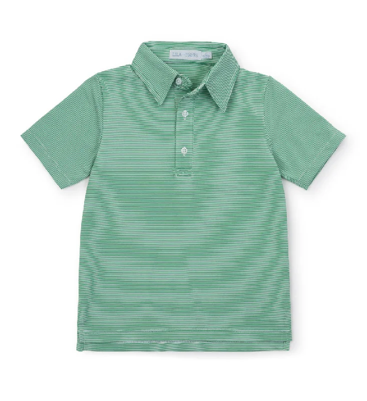 Will Green Stripe Performance Polo