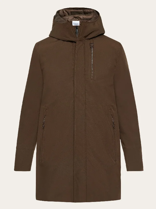 Long soft shell jacket CLIMATE SHELL™ - Demitasse (brown)