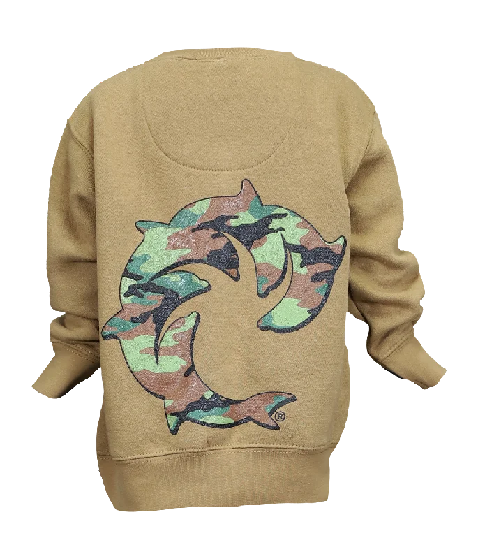 Camo Solid Toddler Crew Sweatshirt