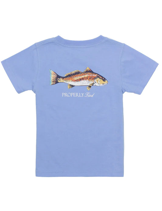 Boys Redfish SS Light Blue