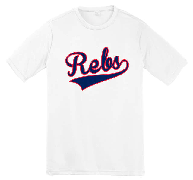 Rebs White Dri Fit Baseball