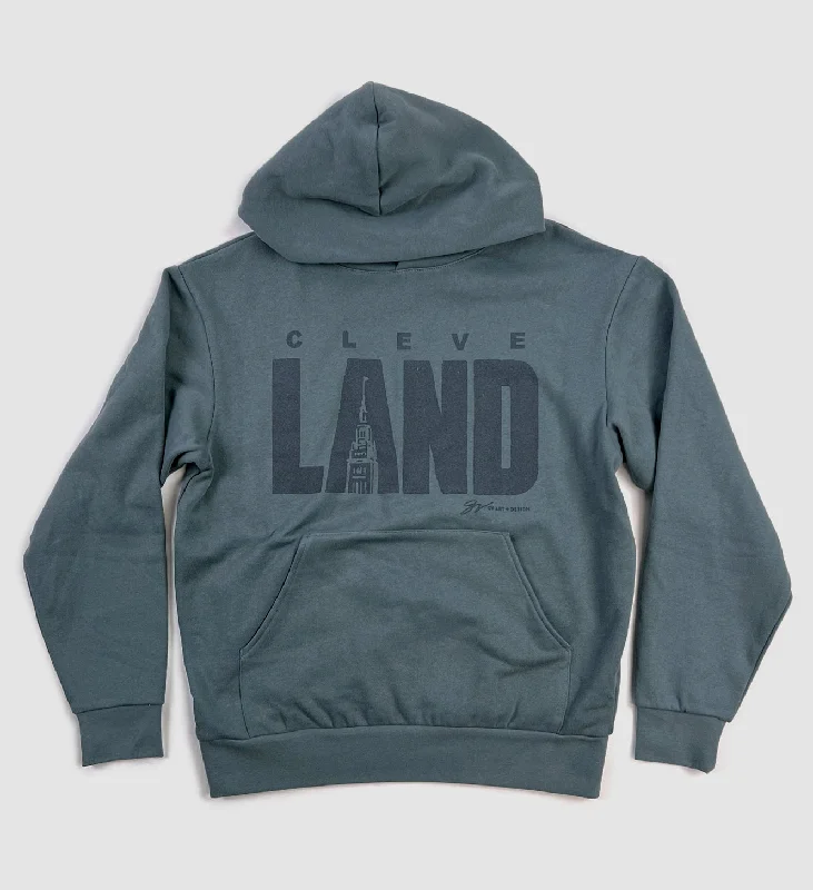 CleveLAND Terminal Slate Blue Hooded Sweatshirt