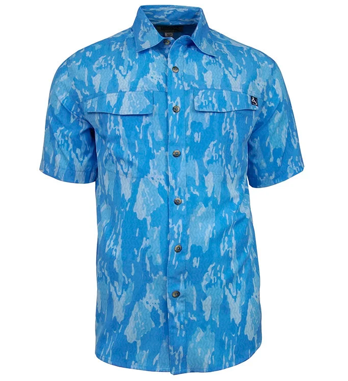 Men's Geo Camo UV Vented Fishing Shirt