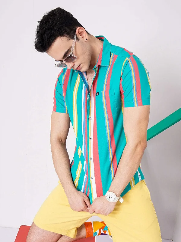 Men's Striped Casual Shirt