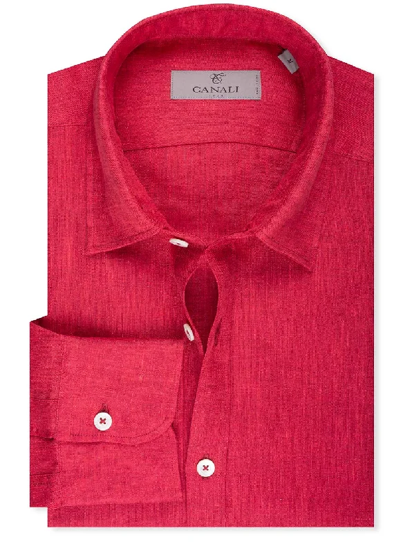 Linen Shirt Red