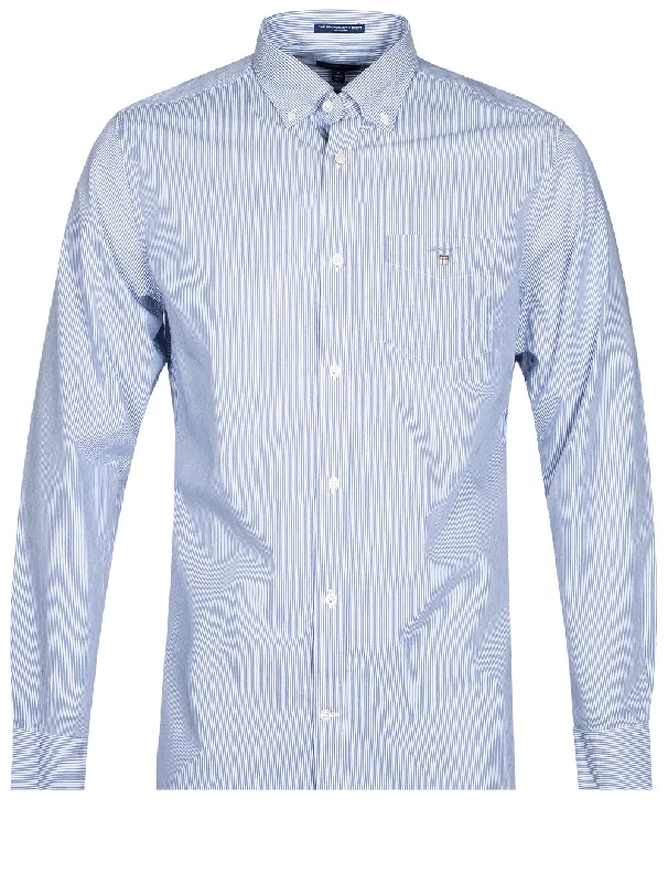 Regular Fit Broadcloth Banker Buttondown College Blue