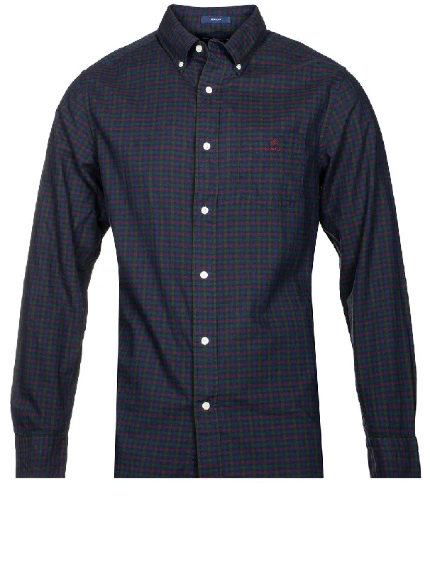 Regular Fit Gingham Twill Shirt Eden Green