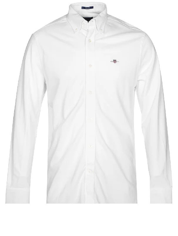 Regular Fit Jersey Piqué Shirt White