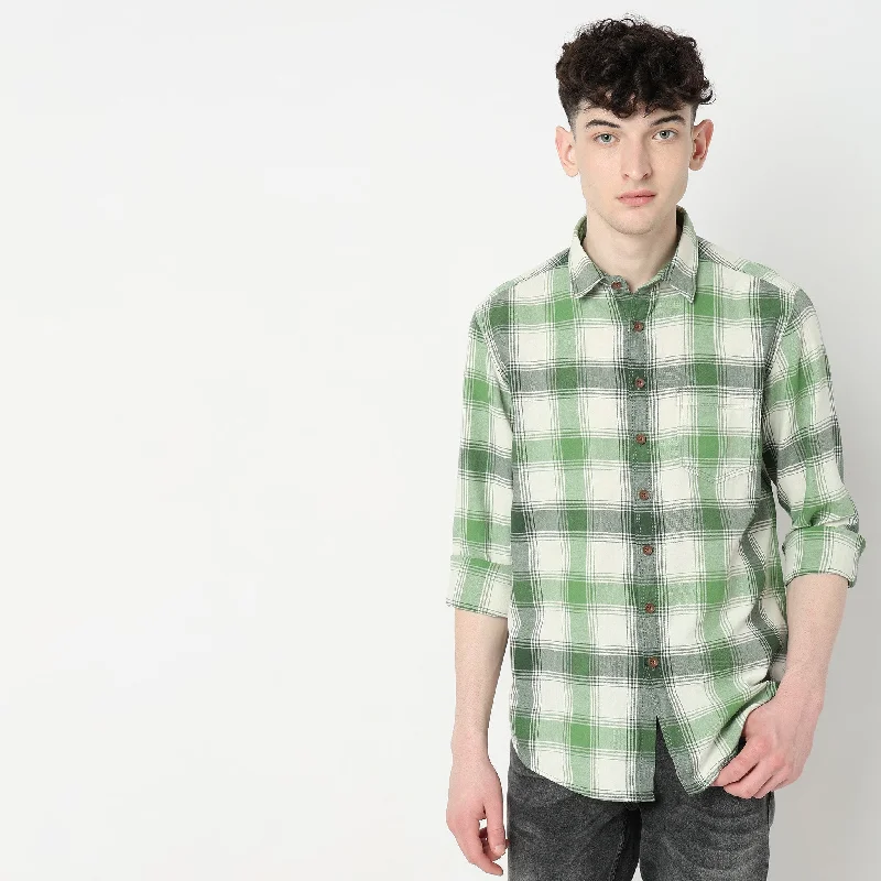 Slim Fit Checkered Shirt