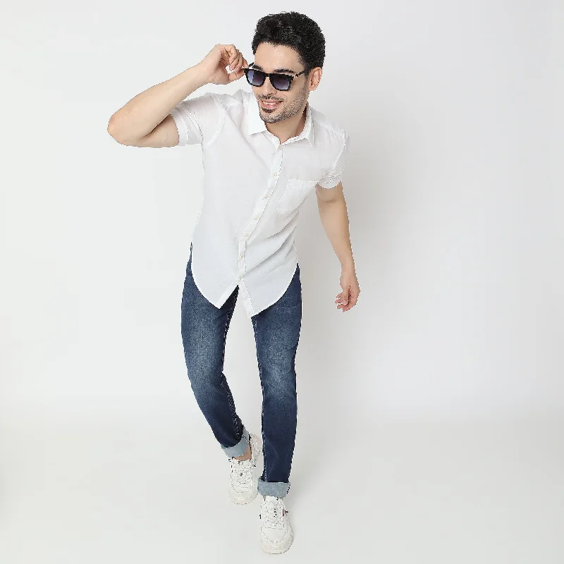 Slim Fit Solid Shirt