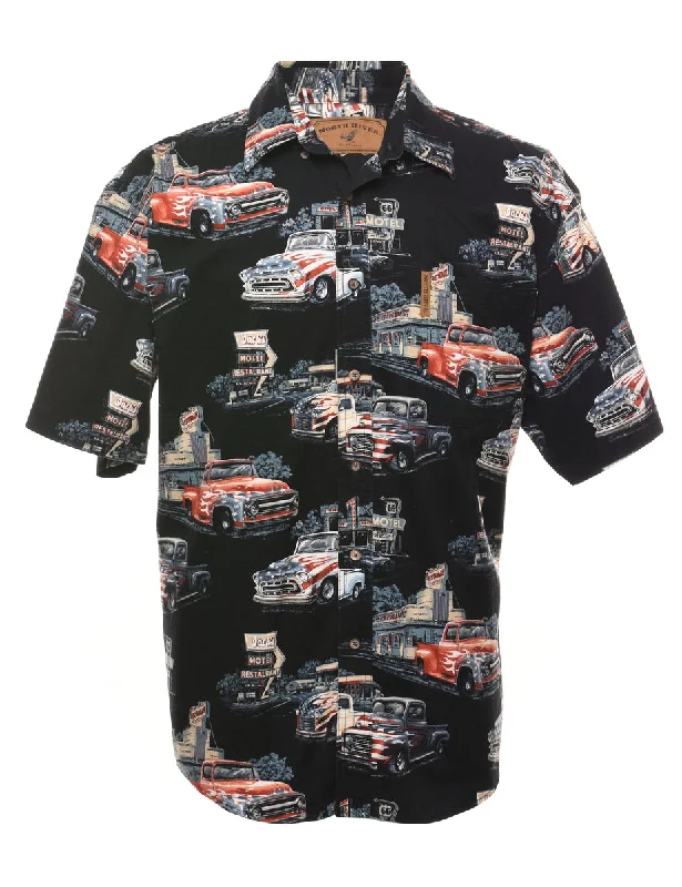 1990s Novelty Print Shirt - L