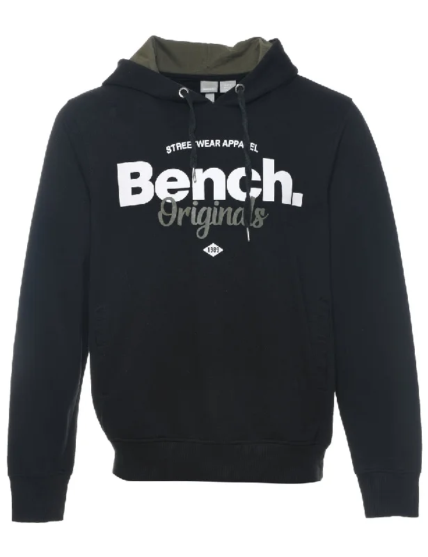 Bench Printed Black & White Hoodie - L