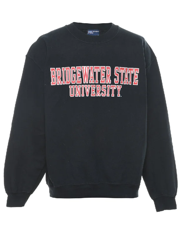 Black Bridge Water State University Printed Sweatshirt - M