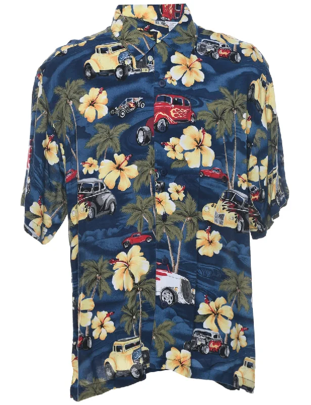 Floral Hawaiian Shirt - L