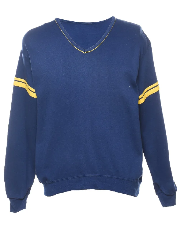 Navy Plain Sweatshirt - L