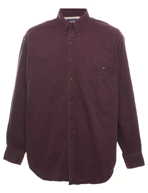 Plum Denim Shirt - L