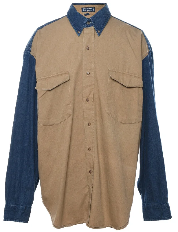 Two Tone Denim Shirt - XL