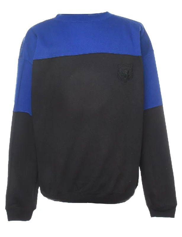 Two Tone Plain Sweatshirt - M