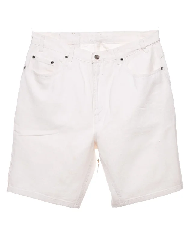 White Denim Shorts - W32 L12