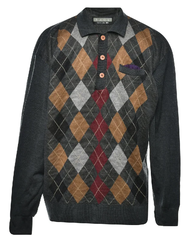 Argyle Jumper - M