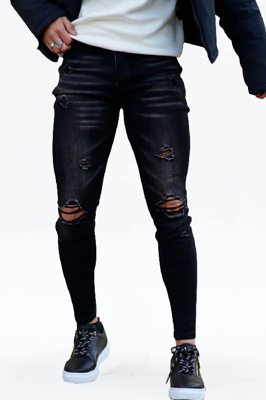 Black Ripped Men's Skinny Jean