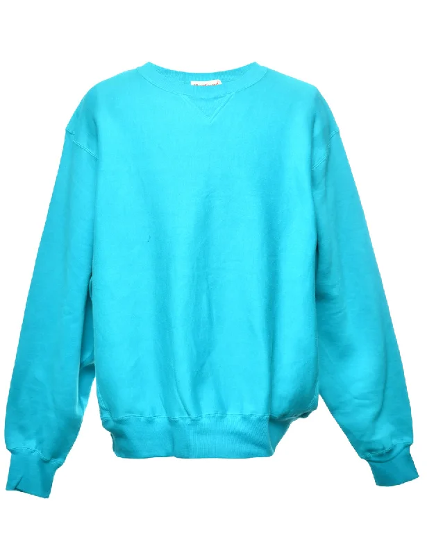 Light Blue Plain Sweatshirt - XL