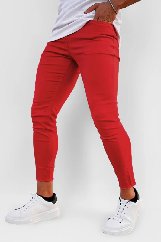 Men's Red Skinny Jean