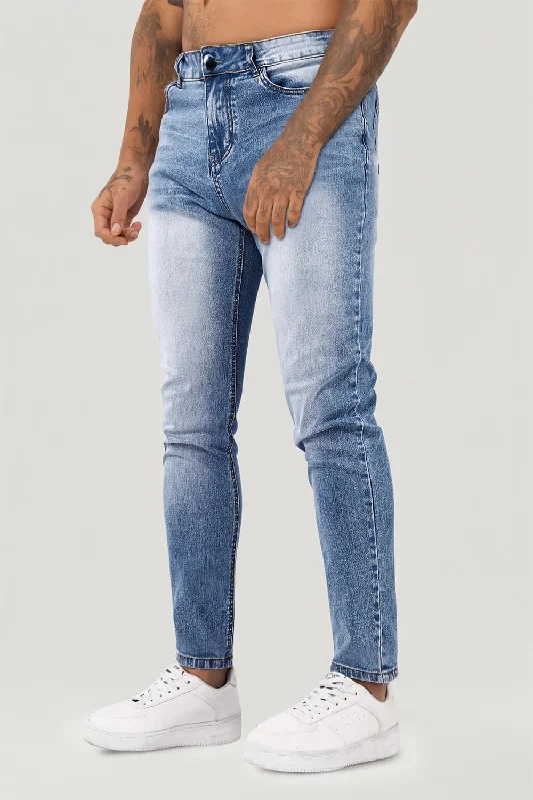 Men's Stretch Skinny Jean - Washed Blue