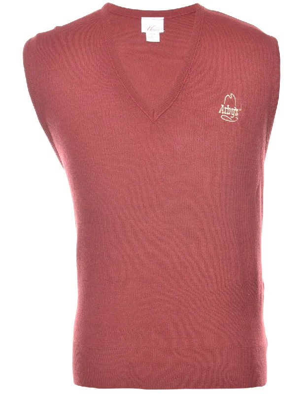 Maroon Sweater Vest - L