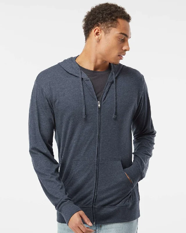 Lightweight Jersey Zip Hood