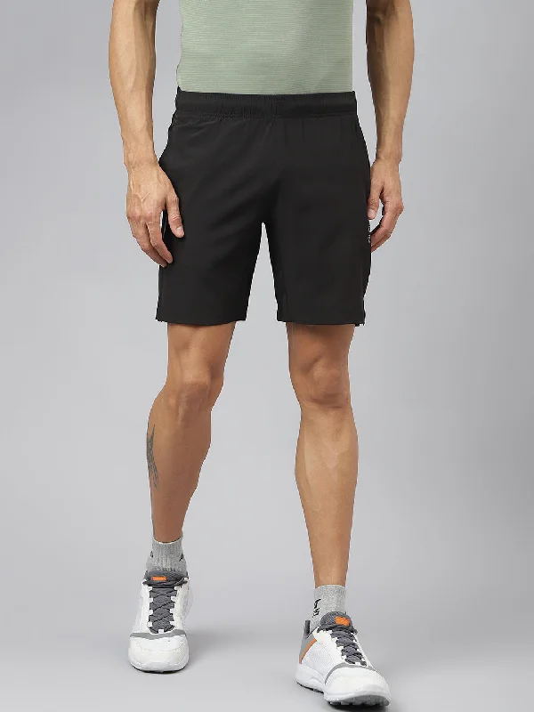 Alcis Men Black Train-Tech Anti-Static Slim-Fit Running Shorts