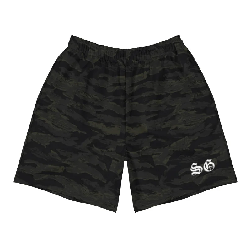 Men's Black Tiger Stripe Shorts